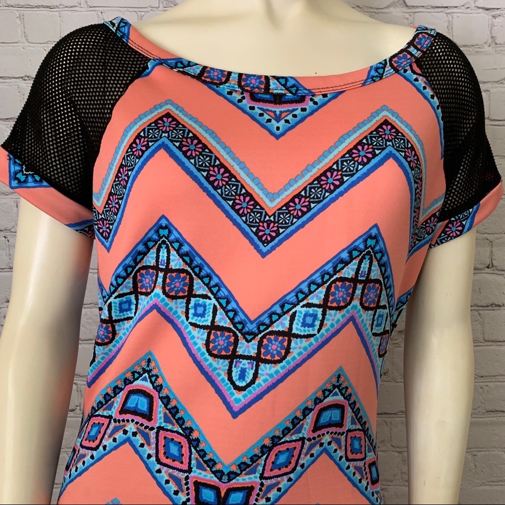 Absolute Angel Aztec tribal print colorful midi dress - Picture 6 of 6